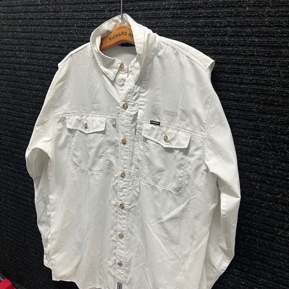 Patagonia Other - Patagonia Mens White Long Sleeve Fishing Shirt Phillips 66 Conoco 76 Ripstop M